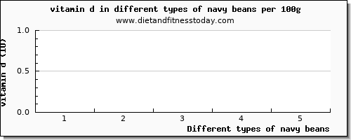 navy beans vitamin d per 100g